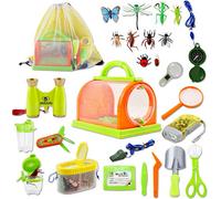 deAO Gioco di Esplorazione Set di Avventurieri Include Zaino, Kit Trappole Insetti e Accessori attività di Scienze Naturali per Bambini (26 Pezzi)