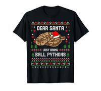 Dear Ball Python Christmas Ugly Xmas Maglione Snake Lover Maglietta
