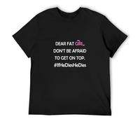 Dear Fat Girl Retro Men's T-Shirt Short Sleeve Round Neck Clothing Casual Black M