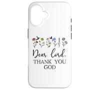 Dear Lord Thank You God Quote Jesus Bible Verse Christian Custodia per iPhone 16