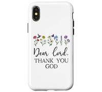 Dear Lord Thank You God Quote Jesus Bible Verse Christian Custodia per iPhone X/XS