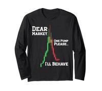 Dear Market One Pump Please I'll Behave Funny Trading Design Maglia a Manica