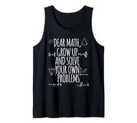 Dear Math Risolvi i tuoi problemi Divertente Maglietta grafica insegnante Canotta