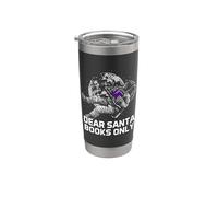 Dear Santa Books Only Bookworm Bookworm Christmas Bicchiere termico in acciaio inox doppia parete