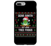 Dear Santa, brutto maglione natalizio a forma di raganella dagli occhi rossi Custodia per iPhone 7 Plus/8 Plus