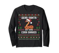 Dear Santa Christmas Corn Snake Ugly Xmas Maglione Maglia a Manica