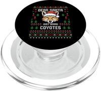Dear Santa Coyote Christmas Ugly Xmas Sweater Coyote PopSockets PopGrip per MagSafe