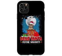 Dear Santa Define Naughty Cairn Terrier Dog Funny Christmas Custodia per iPhone 11 Pro Max