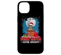 Dear Santa Define Naughty Cairn Terrier Dog Funny Christmas Custodia per iPhone 14 Plus