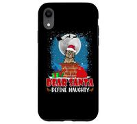Dear Santa Define Naughty Cairn Terrier Dog Funny Christmas Custodia per iPhone XR