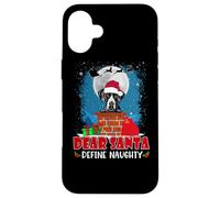 Dear Santa Define Naughty Great Dane Dog Funny Christmas Custodia per iPhone 16 Plus