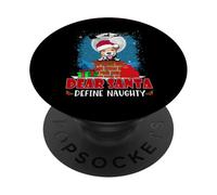 Dear Santa Define Naughty Jack Russell Terrier Dog Christmas PopSockets PopGrip Adesivo
