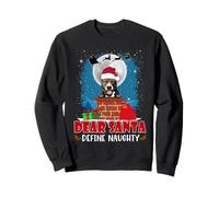 Dear Santa Define Naughty Pit Bull Dog Funny Christmas Felpa