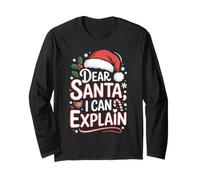 Dear Santa Fun Design per Natale Maglia a Manica