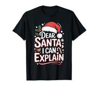 Dear Santa Fun Design per Natale Maglietta