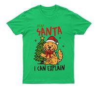 Dear Santa I Can Explain Dog Christmas Graphic Maglietta da uomo maglietta...