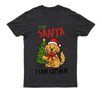 Dear Santa I Can Explain Dog Christmas Graphic Maglietta da uomo maglietta...
