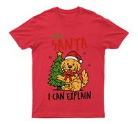 Dear Santa I Can Explain Dog Christmas Graphic Maglietta da uomo maglietta...