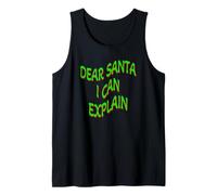 Dear Santa I Can Explain Funny Christmas Shirt Canotta