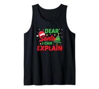 Dear Santa I Can Explain Naughty Children Regalo di Natale Canotta
