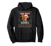 Dear Santa Just Bring Squirrels Christmas Ugly Christmas Maglione Felpa con Cappuccio
