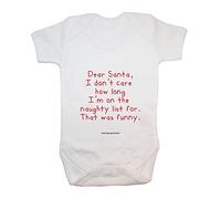 "Dear Santa Letter Body/Tutina baby, abbigliamento, carino, divertente, baby Boy, baby Girl, unisex, Hilarious, Cheeky, novità, Natale, baby shower, regali di compleanno, regali