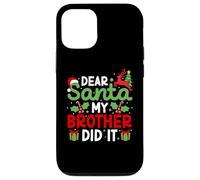 Dear Santa My Brother Did It Divertente Natale Bambini Ragazzi Ragazze Custodia per iPhone 12/12 Pro