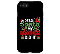 Dear Santa My Brother Did It Divertente Natale Bambini Ragazzi Ragazze Custodia per iPhone SE (2020) / 7/8