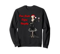 Dear Santa Naughty Christmas Vibes Design Felpa