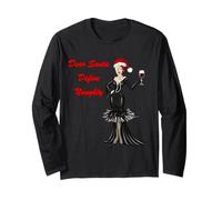 Dear Santa Naughty Christmas Vibes Design Maglia a Manica