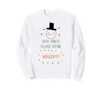 Dear Santa, Please Define “Naughty”: Funny Christmas Snowman Felpa