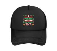 Dear Santa Please Make Them Stop Saying 6-7 Donna Uomo Cappellino con Visiera Moda Cappello Trucker Regolabile Berretto da Baseball per All'Aperto Ciclismo Estivo