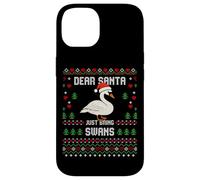 Dear Santa Swans - Maglione natalizio a forma di cigno Custodia per iPhone 14