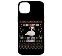Dear Santa Swans - Maglione natalizio a forma di cigno Custodia per iPhone 14 Plus