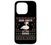 Dear Santa Swans - Maglione natalizio a forma di cigno Custodia per iPhone 15 Pro