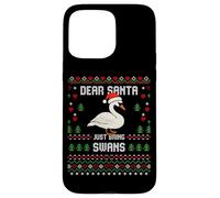 Dear Santa Swans - Maglione natalizio a forma di cigno Custodia per iPhone 15 Pro Max