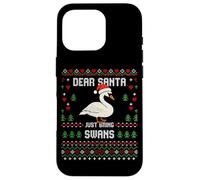 Dear Santa Swans - Maglione natalizio a forma di cigno Custodia per iPhone 16 Pro