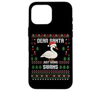 Dear Santa Swans - Maglione natalizio a forma di cigno Custodia per iPhone 16 Pro Max