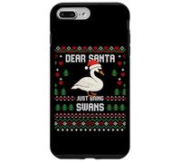 Dear Santa Swans - Maglione natalizio a forma di cigno Custodia per iPhone 7 Plus/8 Plus