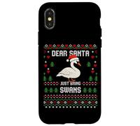 Dear Santa Swans - Maglione natalizio a forma di cigno Custodia per iPhone X/XS