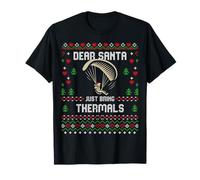 Dear Santa Thermals Parapendio Christmas Ugly Xmas Sweater Maglietta