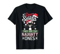 Dear Santa They're Naughty Ones Pigiama Natalizio Divertente Maglietta