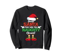 Dear Santa They're The Naughty Ones Pjs Tee Pigiama di Natale Felpa