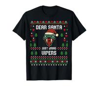 Dear Santa Vipers Brutto Maglione Natale Viper Snakes Maglietta