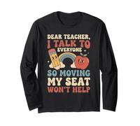 Dear Teacher I Talk To Everyone Matita Arcobaleno Maglia a Manica
