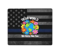 Dear World We Hate Too Tappetini Mouse Soffice Mousepad Lavabile Tappetino per Mouse per Gioco Lavoro Casa 25X30Cm