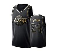 Dear, you # 24 K o be Black Gold Jersey di Pallacanestro,Camicia da Gioco Senza Maniche Unisex Senza Maniche.,Nero,L
