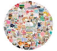 DEARBAG 100 pezzi Leggi il libro adesivi vintage, adesivi Kawaii adesivi in vinile impermeabili per adulti adolescenti, adesivi estetici per bottiglia d'acqua, laptop, album di ritagli, agenda, diario