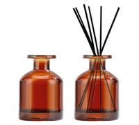 DEARBAG 2 PCS Bottiglie di Diffusore Nero Vetro Vuote per Diffusori, 150ML Flaconi per Diffusore in Vetro, Contenitore per Oli Essenziali Aromaterapia Vaso Fragranze per la Casa (Marrone)