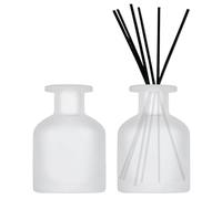 DEARBAG 2 PCS Bottiglie di Diffusore Nero Vetro Vuote per Diffusori, 150ML Flaconi per Diffusore in Vetro, Contenitore per Oli Essenziali Aromaterapia Vaso Fragranze per la Casa (Glassato)